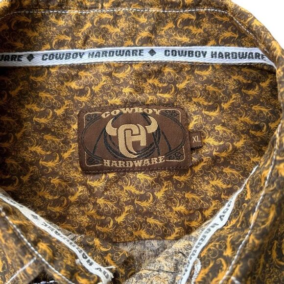 Vintage Cowboy Hardware Button Up Shirt Mens XL Long Sleeve Western - Picture 4 of 4